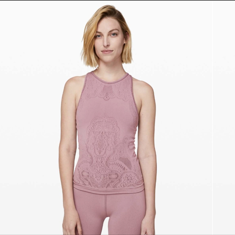 Lululemon Reveal Tank *Zen Expressed vintage Mauve